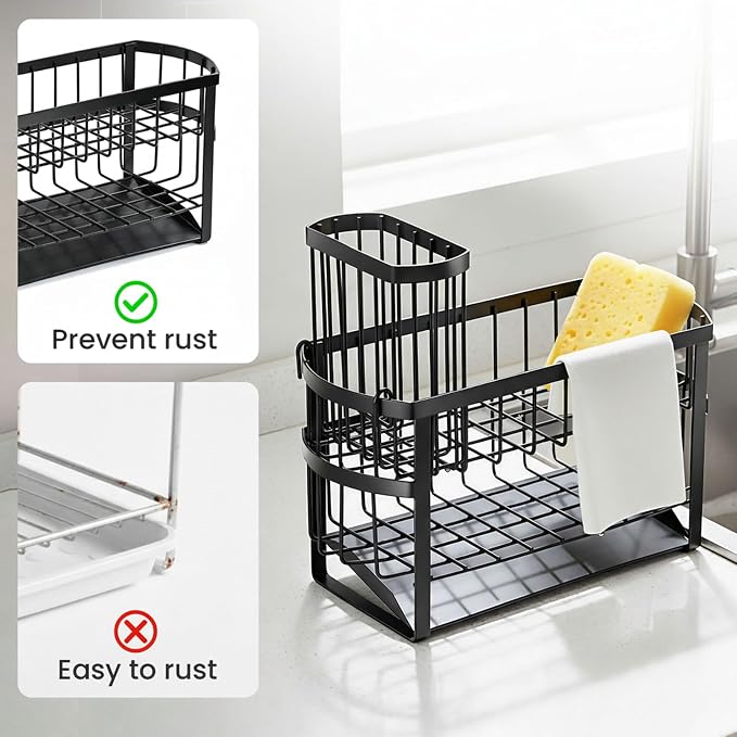 Kitchen Sink Organizer Caddy, 2 Tier Sink Caddy Organizer - Image 6