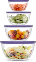JoyJolt Very Peri 8pc Glass Mixing Bowls by JoyJolt