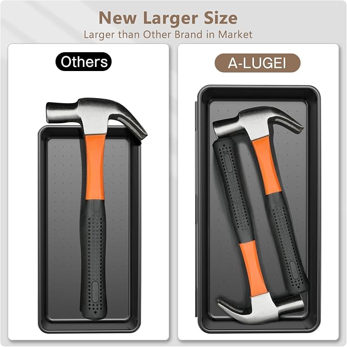 A-LuGei【 & 5 Size Tool Box Organizer Tray Divider Set, 【Black】 - Image 2