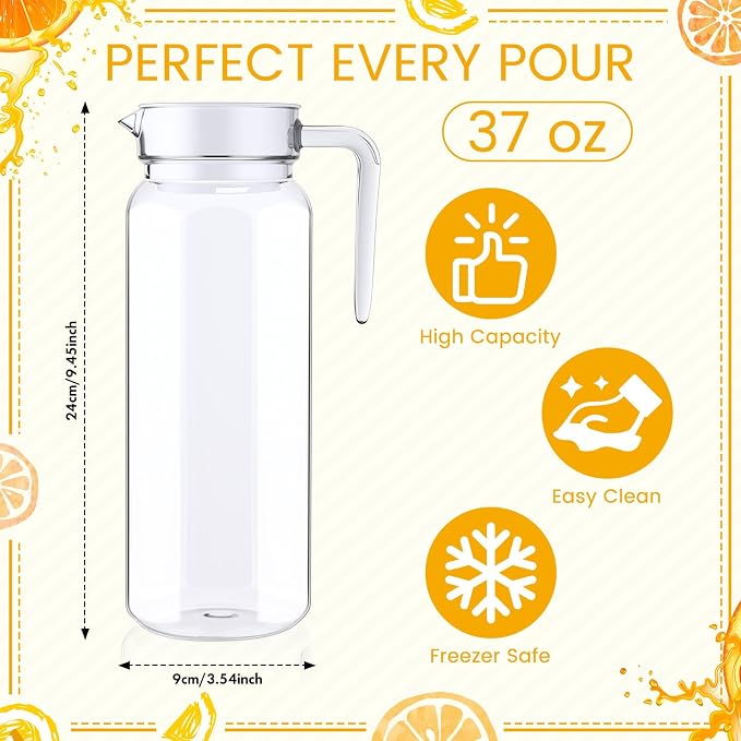 Didaey 4 Pcs Acrylic Water Pitcher - Image 2