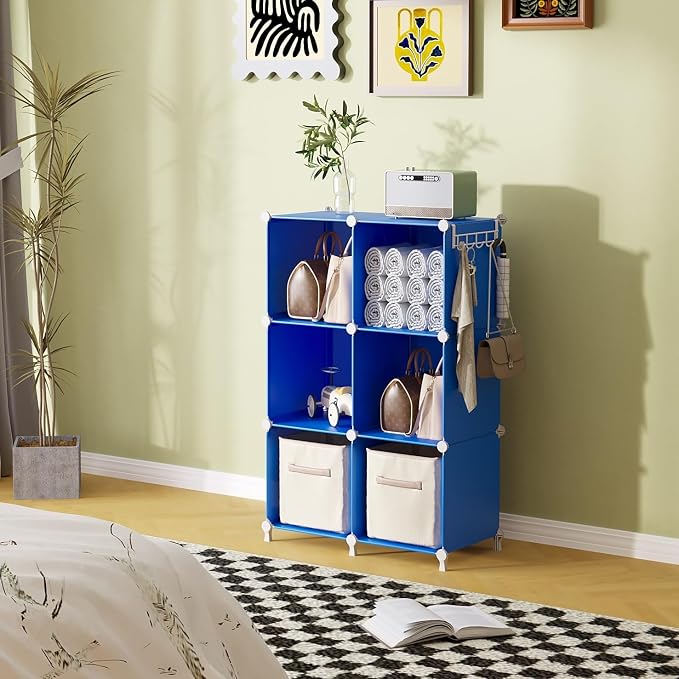 AWTATOS Cube Storage Organizer, 6 Cube Closet Organizers and Storage Shelves - Image 4