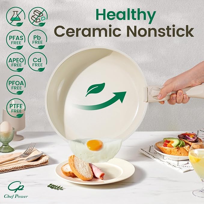 Chef Power Ceramic Cookware Set Non Toxic - Image 4