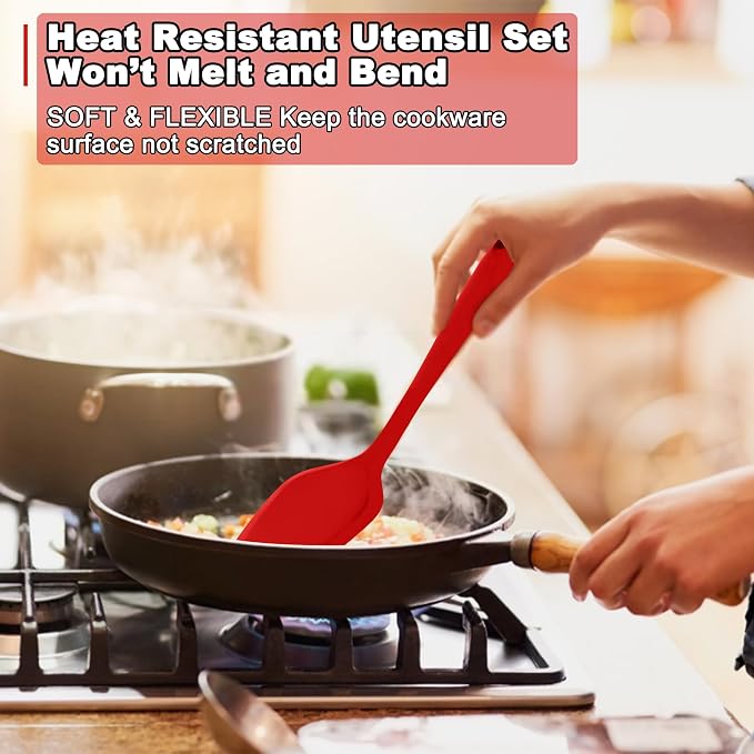 E-far Silicone Cooking Utensils Set, Silicone Kitchen Tools - Image 5