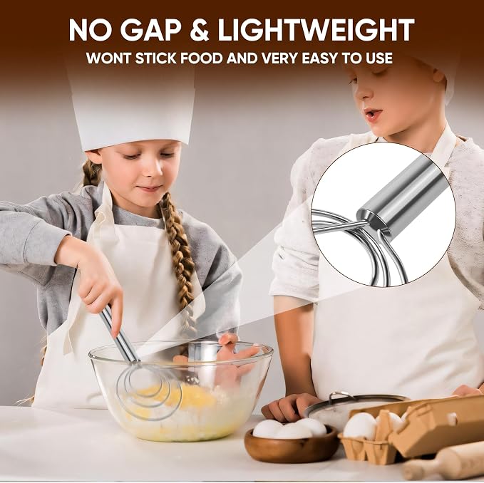 Maxjoy Danish Dough Whisk Stainless Steel Hook Dutch Style Bread Mixer - Image 6