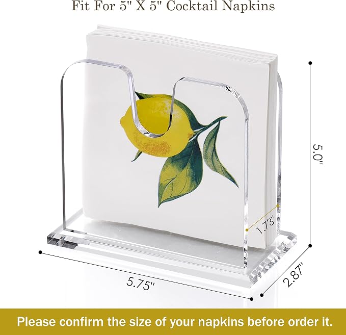 DINGHUO Acrylic Cocktail Napkin Holder - Image 3