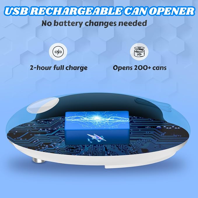 USB Rechargeable Electric Can Opener – Battery Operated, One Touch Automatic - Image 2