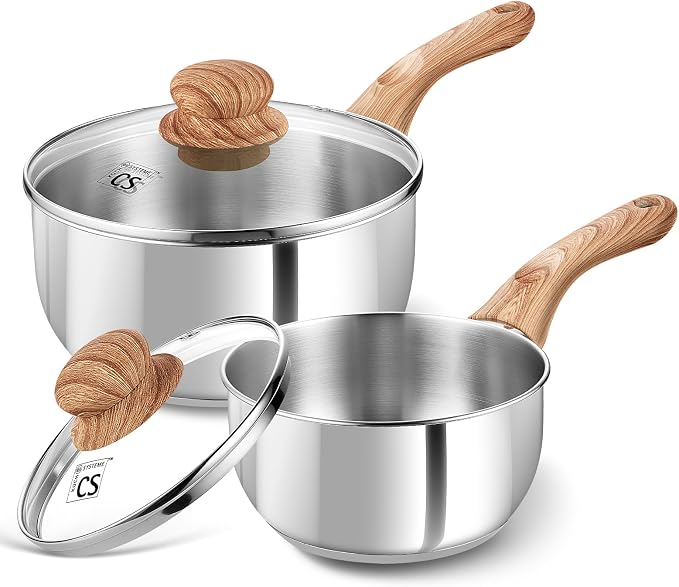 KOCH SYSTEME CS Stainless Steel Saucepan Set, 4-Piece Stainless Steel Sauce Pan by KOCHSYSTEMECS