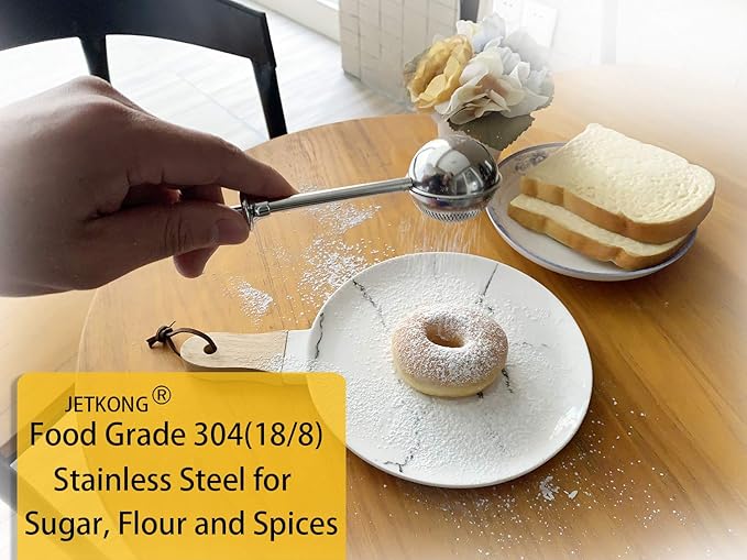 JETKONG Baker's Dusting Wand for Sugar, Flour and Spices, Stainless Steel - Image 3