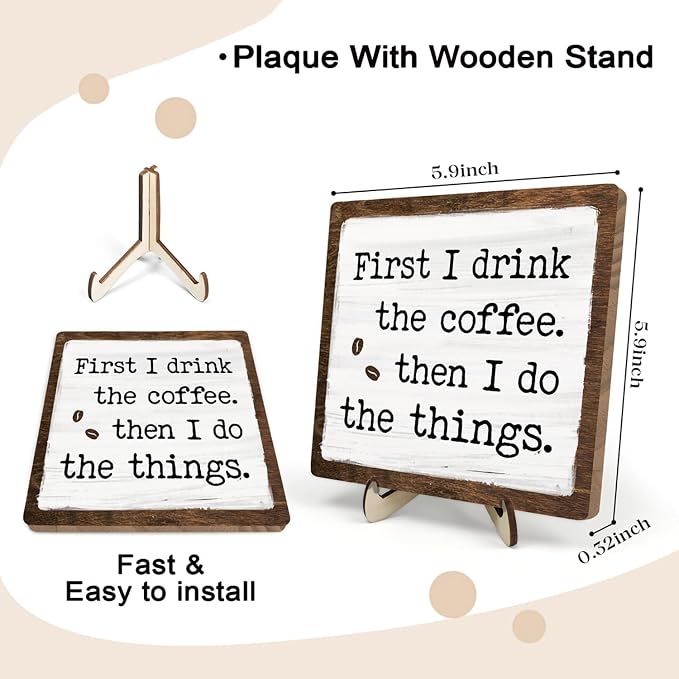Vintage Coffee Bar Sign Plaque - Image 2