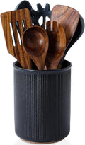 LoeJan Utensil Holder, Extra Large Utensil Crock, Stable Ceramic Utensil by LoeJan