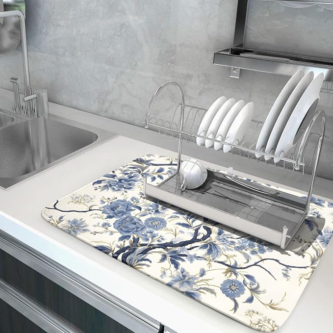 Chinoiserie Trees Dish Drying Mat - Image 5