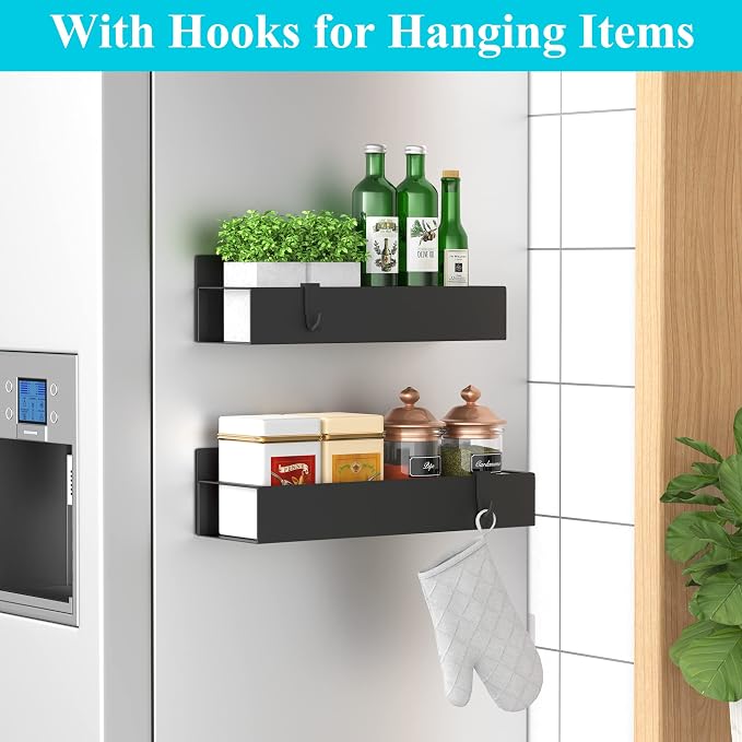 HuggieGems 2 Pack Magnetic Spice Storage Rack Organizer - Image 2