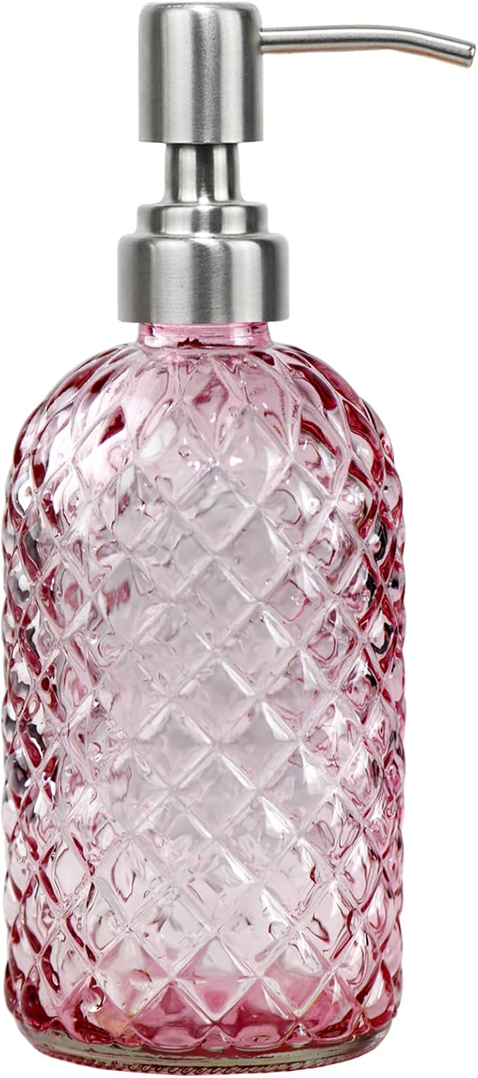 16 oz Soap Dispenser with 304 Rustproof Stainless Steel Pump, Bathroom by SDlumeiy