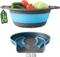 Gevoli Strainer with Self-Draining Base Over-Sink Collapsible Kitchen Colander by Gevoli