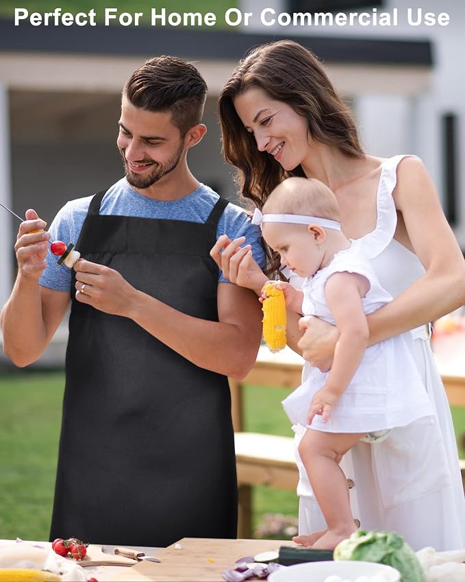 Foaincore 36 Pack Bib Aprons Bulk Plain Aprons - Image 6