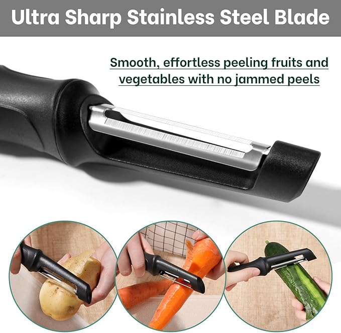 Beneno Swivel Vegetable Peeler, Razor-Sharp Smooth Peeling Potato Peelers - Image 4