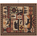 Western Wildlife Geometric Dish Drying Mat by Unknown