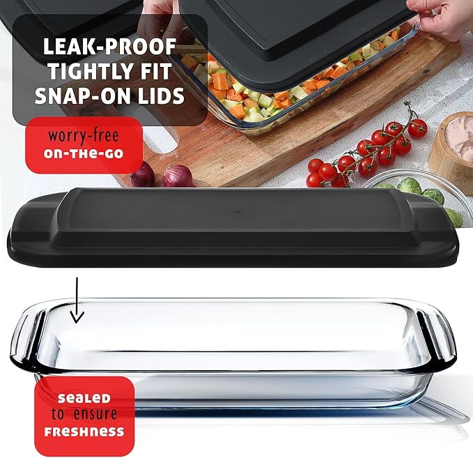 EATEX 8-Piece Deep Glass Casserole Dishes - Image 7