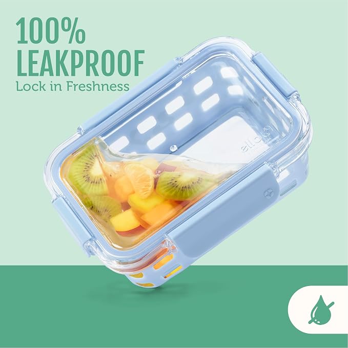 Ello Duraglass 3.4 Cup Meal Prep Sets 10Pc, 5 Pack Set- Glass Food Storage - Image 5