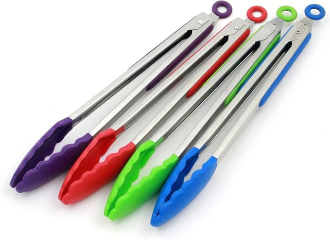 Chef Craft Premium Silicone Cooking Tongs, 12 inch - Image 4