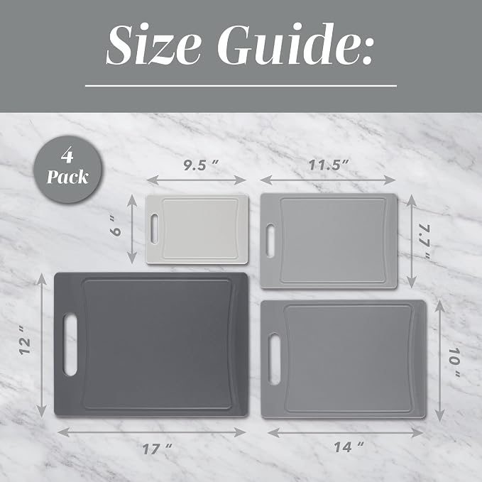 COOK WITH COLOR Non-Slip Cutting Board Set – Kitchen Essentials with Easy Grip - Image 5