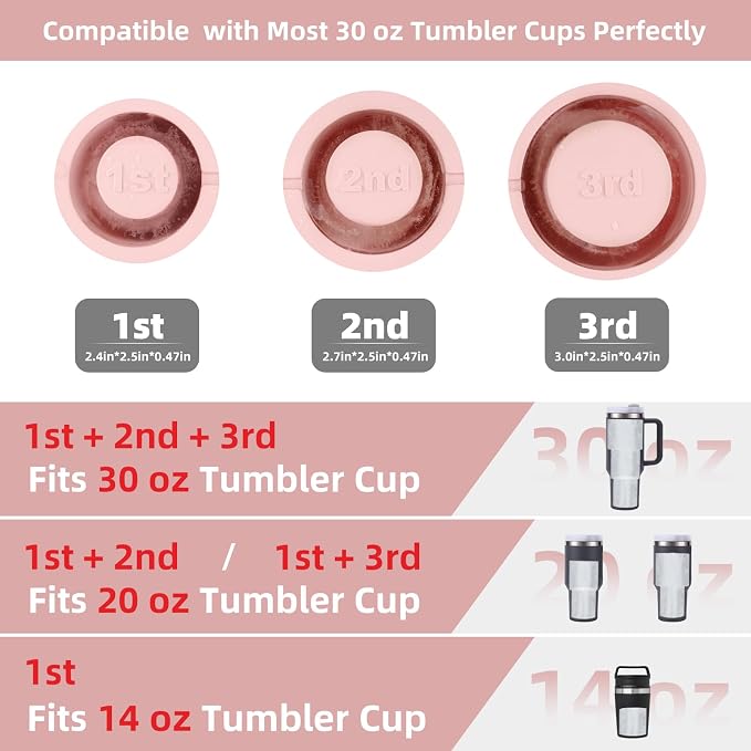 Tcamp Ice Cube Tray for 30 oz Tumbler Cup Ice Mold, Ice Drink - Image 3