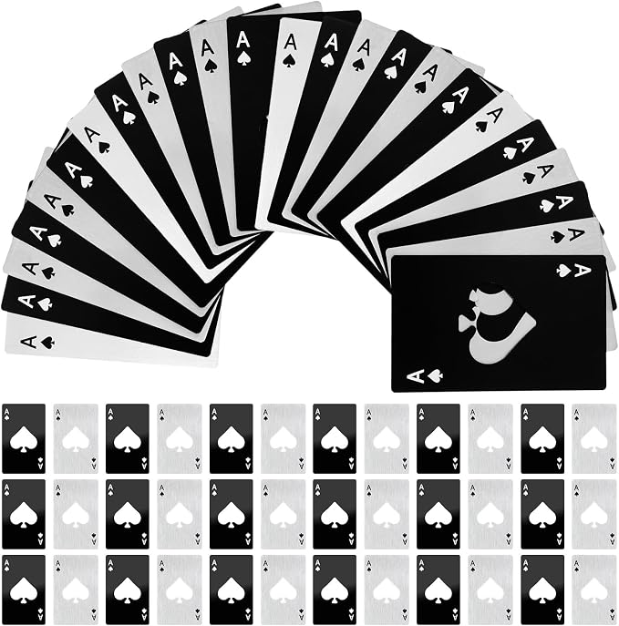 60Pcs Ace of Spades Bottle Openers, Poker Card Bottle Openers Portable - Image 7