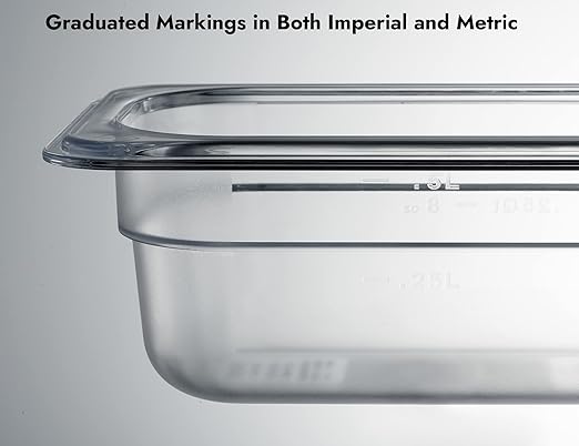 CURTA 6-Pack 1/2 Size 2.5" Deep NSF Polycarbonate Food Pans | Dishwasher & - Image 4