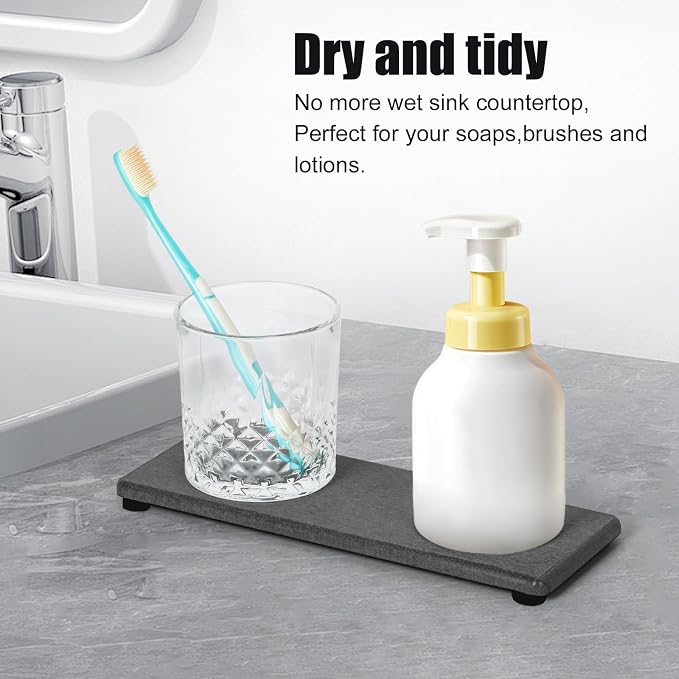 3PCS Stone Drying Tray, Water Absorbing Stone Tray - Image 6