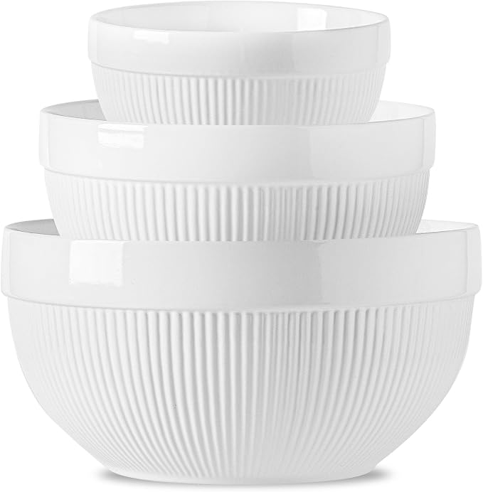 Large Ceramic Mixing Bowls, Dough Bread Making Bowl, Microwave and Dishwasher by TEAKISS