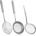 Spider Strainer & Skimmer Spoon Set, 3-Piece Stainless Steel Ladle Metal Wire by Unknown