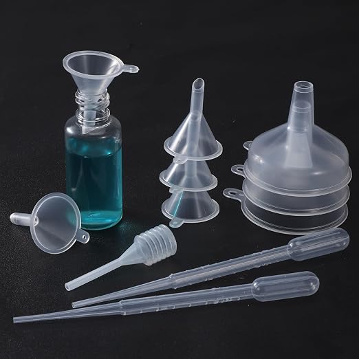 14 PCS Small Funnel for Filling Small Bottles Mini Funnels Clear Plastic Tiny - Image 6