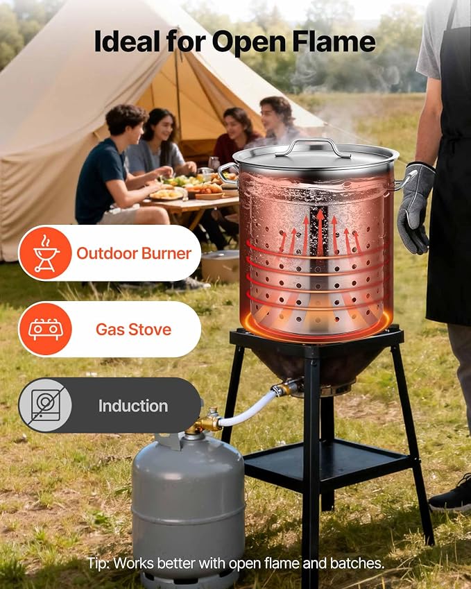 VEVOR Stainless Steel Stockpot, 42 Quart Large Cooking Pots, Cookware Sauce Pot - Image 3