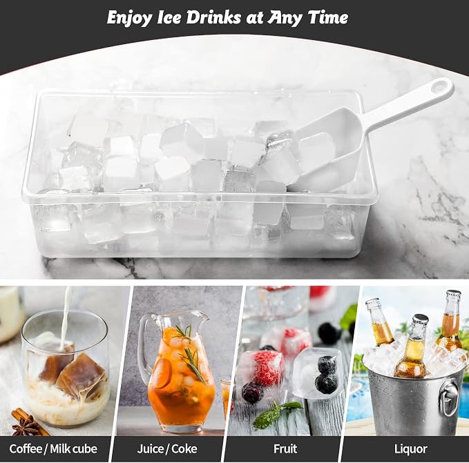 Silicone Ice Cube Tray with Leak-Proof Lid & Storage Bin - Image 4