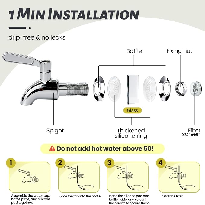 Hassky Extra Wider Glass Drink Dispensers - Image 7
