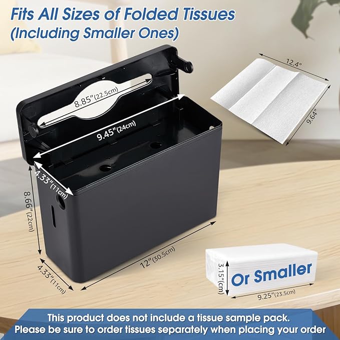 Countertop Paper Towel Dispenser, Large Capacity, Non-Slip Base, Compatible - Image 3