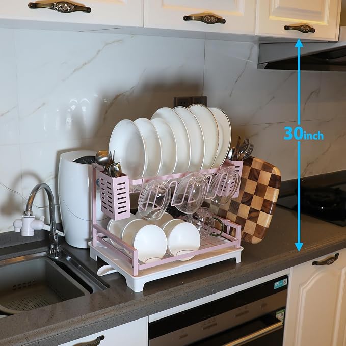 B-Land Dish Drying Rack, 2 Tier Dish Racks - Image 6