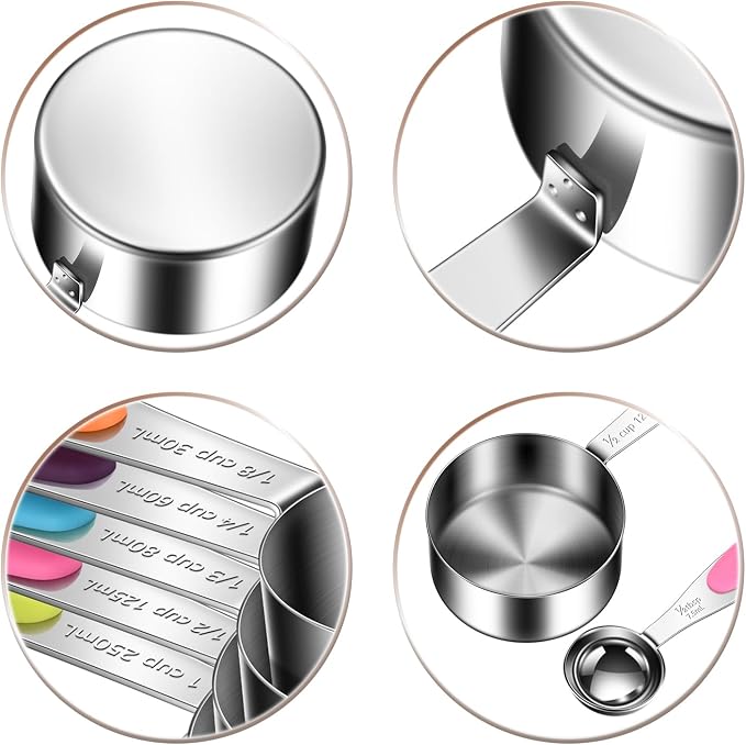 10-Piece Measuring Cups and Spoons Set, 304 Stainless Steel - Image 4