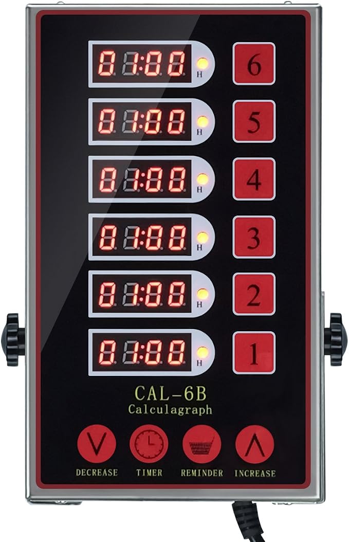 Precision Kitchen Timers for Cooking – 6 Channel Commercial Kitchen Timer by YOOYIST
