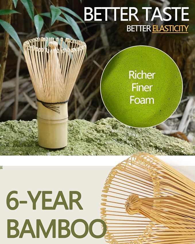 Taruzil Matcha Whisk, Matcha Bamboo Whisk, Matcha Whisks Set - Image 4