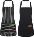 2 Pack Stripes Kids Apron, Kids Cooking Aprons by XLSXEXCL