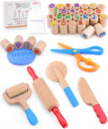 Wooden Dough Tools Kit for Kids, Dough Accessories by WoodsyJoy