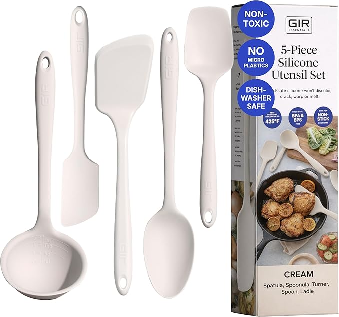 GIR 5-Piece Silicone Kitchen Utensils Set, Non-Toxic Cooking Utensils by GIRGetItRight