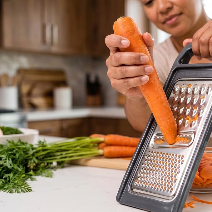 Cheese Grater with Handle, Stainless Steel, Cheese Shredder, Fruit and - Image 5