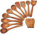 Wooden Spoons for Cooking, Wooden Utensils for Cooking 11 Pcs Wooden Kitchen by Gnyonat
