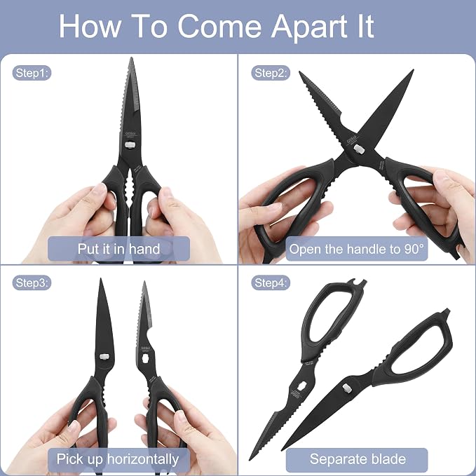 Kitchen Shears Come Apart Kitchen Scissors - Image 6