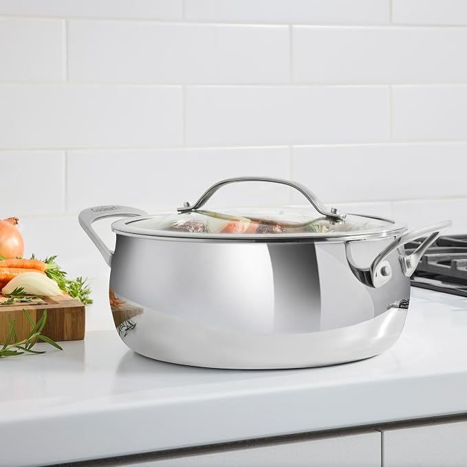 Cuisinart PureClad™ Triple Ply Stainless Steel 4.5 Qt. Dutch Oven w/Cover - Image 2