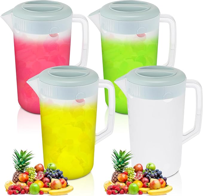 Uiifan 4 Pcs Plastic Water Pitcher by Uiifan
