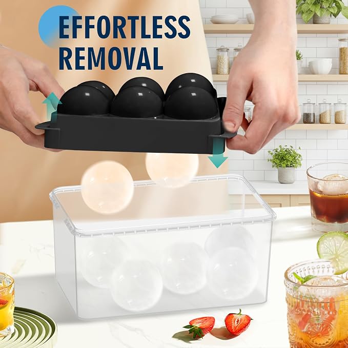 Large Ice Ball Maker Mold, 1.9" Round Ice Cube Mold - Image 2