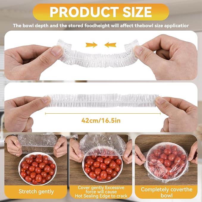 200pcs Bowl Covers Bread Proofing Reusable Large Shower Caps - Image 6